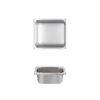 image of Thunder Group STPA4162 Steam Table Pan, 1/6 Size, 2-1/2" Deep, Anti-Jam, 18/8 Stainless Steel