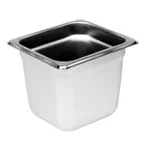 image of Thunder Group STPA4166 Steam Table Pan, 1/6 Size, 6" Deep, Anti-Jam, 18/8 Stainless Steel