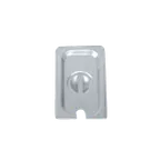 image of Thunder Group STPA5140CS Steam Table Pan Cover, 1/4 Size, Slotted With Handle, Reinforced Corners