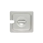 image of Thunder Group STPA5160CS Steam Table Pan Cover, 1/6 Size, Slotted With Handle, Reinforced Corners