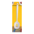 image of Thunder Group W7103 White Serving Spoon, 12"L, Slotted, Break-Resistant - Dozen