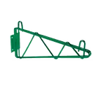 image of Thunder Group WBEP018 Green Epoxy Coated Wall Mount Shelving Bracket, 18"D
