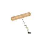 image of Thunder Group WDW06768 Classic Corkscrew, Wooden Handle, Stainless Steel Coil