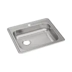 image of Elkay GE12521L1 Single Bowl Drop-In Stainless Steel Kitchen Sink, 25" X 21.25" / Left Drain