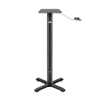 image of FLAT Tech CT2064 Self-Stabilizing Adjustable Height Black Table Base with Pneumatic Post- 22" x 22"
