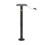 image of FLAT Tech CT7000 Adjustable Height Black Table Base w/ Pneumatic Post - 30" x 30"