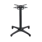 image of G & A FX2626 Aluminum Table Base, 26"x26" Base Spread, Dining Height, Black Finish, Folding & Nesting