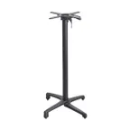 image of G & A FXH2626 Aluminum Table Base, 26"x26" Bar Height, Folding, Black Finish, Self Leveling