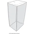 image of AllPoints 1331445 Vinyl Rack Cover, 64" x 23" x 28", Full Height, Bun Pan Rack