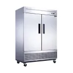 image of Dukers Appliance Co D55F 55" 2-Solid Door Reach-In Freezer, Bottom Mounted, 40.74 cu. ft., Stainless Steel