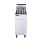 image of Dukers Appliance Co DCF3-NG Full Pot Floor Model Gas Fryer w/ 40 Lb Capacity, 90.000 BTU