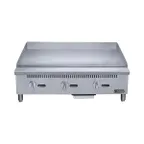 image of Dukers Appliance Co DCGM36 36" Countertop Manual Gas Griddle, 3/4" Steel Plate, 90.000 BTU