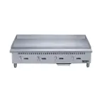 image of Dukers Appliance Co DCGMA48 48" Countertop Manual Gas Griddle, 1" Steel Plate, 120.000 BTU