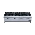 image of Dukers DCHPA48 48" Countertop Gas Hotplate with (8) Burners, Manual Controls, 224.000 BTU