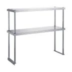 image of Dukers Appliance Co DCOS-1862 Double Stainless Steel Overshelf, 61.5"W X 18"D X 32"H / 20 Gauge