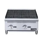 image of Dukers Appliance Co DCRB24 24" Countertop Gas Radiant/Lava Rock Charbroiler, 70.000 BTU