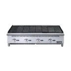 image of Dukers Appliance Co DCRB48 48" Countertop Gas Radiant/Lava Rock Charbroiler, 140.000 BTU