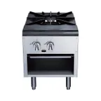 image of Dukers Appliance Co DCSPB1 18" Gas Stock Pot Range, (1) Three Ring Burner, Low Height, 80.000 BTU 