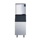 image of Dukers DIM-500A 22" Air Cooled Half Cube 496 lb Ice Machine with Bin, 352 lb Storage