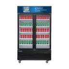 image of Dukers Appliance Co DSM-41R 47" Two Glass Door Merchandiser Refrigerator in Black, 41.3 cu. ft.