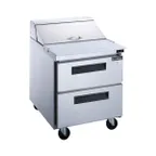 image of Dukers Appliance Co DSP29-12M-D2 29" Mega Top Sandwich/Salad Prep Table w/ 2 Drawers