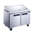image of Dukers Appliance Co DSP48-18M-S2 48" Mega Top Sandwich/Salad Prep Table w/ 2 Doors, 18 Pans