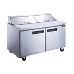 image of Dukers Appliance Co DSP60-16-S2 60" Sandwich/Salad Prep Table w/ 2 Doors, 16 Pans