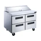 image of Dukers Appliance Co DSP60-24M-D4 60" Mega Top Sandwich/Salad Prep Table w/ 4 Drawers