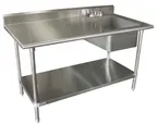 image of Advance Tabco KSLAG-11B-305R-X with Prep Sink(s) Work Table