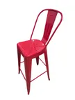 image of AAA Furniture Wholesale 318BS-24/RED Counter Height Metal Bar Stool, Vintage Red, Hairpin Back, Armless, Quick Ship