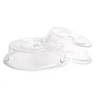 image of Cambro 1000CWNH152 Camcover Plate Cover – Clear Plastic, Round 10‑3/16" x 2‑11/16", NSF