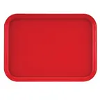 image of Cambro 1014521 Camtray Rectangular Tray, 10-5/8" x 13-3/4" Red Fiberglass, NSF, Dishwasher Safe