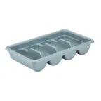 image of Cambro 1120CBP180 Cutlery Box, 11-3/8"L x 20-7/16"W x 3-3/4"H, 4-Compartment, Hi-Gloss Plastic, Light Gray