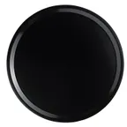 image of Cambro 1200110 Camtray Round 12" Fiberglass Serving Tray, Black, Dishwasher Safe, NSF