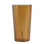 image of Cambro 1200P153 12 oz Amber SAN Tumbler, 2-15/16" Top Dia, Textured, Dishwasher Safe - 72/Case