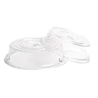 image of Cambro 1202CWNH152 Camcover Plate Cover, Clear, 12-1/8" Inside x 2-3/4" Height, Up To 210°F Cart
