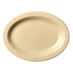 image of Cambro 120CWP133 Plastic Platter – 12" x 9" Oval Beige Polycarbonate, Glossy Scratch‑Resistant Finish