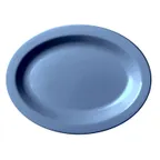 image of Cambro 120CWP401 Camwear® Oval Platter, 12" x 9" Slate Blue Polycarbonate, Finish, Scratch‑Resistant
