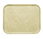 image of Cambro 1216214 Camtray Rectangular Tray, 12" x 16-5/16", Fiberglass, Tan, Dishwasher Safe, NSF