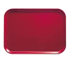 image of Cambro 1216221 Camtray Rectangular Tray, 12" x 16-5/16" Fiberglass, Red, Dishwasher Safe, NSF