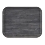image of Cambro 1216DC815 Camtray Rectangular Tray, 16" x 12", Charcoal Gray Fiberglass, NSF, Dishwasher Safe
