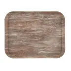 image of Cambro 1216DC830 Camtray Rectangular Tray, 16" x 12", Brown Fiberglass, Dishwasher Safe, NSF