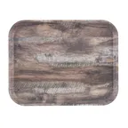 image of Cambro 1216DCET825 Camtray Tray, 16" x 12", Dark Oak Fiberglass, NSF, Non‑Skid