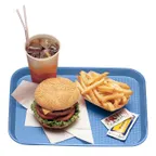 image of Cambro 1216FF168 Fast Food Tray - 11-7/8" x 16-1/8" Polypropylene, Blue, NSF, Made In USA