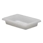 image of Cambro 12183P148 Food Storage Box, 12" x 18" x 3.5" (1.75‑Gallon) White Polyethylene, NSF