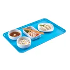 image of Cambro 1219D518 Dietary Tray – 12" x 19" Rectangular Fiberglass, Blue, NSF, Dishwasher Safe