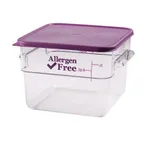 image of Cambro 12SFSCW441 Food Container – 12 Qt Square, 11.25"L x 12.25"W x 8.31"H, PC, NSF