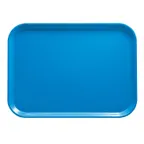 image of Cambro 1318105 Rectangular Tray, 12.6" x 17.75" x 0.69" Fiberglass, Blue, NSF, Dishwasher Safe