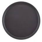 image of Cambro 1400TL110 - 14" Black Round Non‑Skid Tray, Treadlite™ Fiberglass, Stacking Lugs, Dishwasher Safe, NSF Certified
