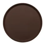 image of Cambro 1400TL138 - Treadlite™ 14" Round Non‑Skid Serving Tray, Tan Fiberglass, NSF, Stacking Lugs, Dishwasher Safe